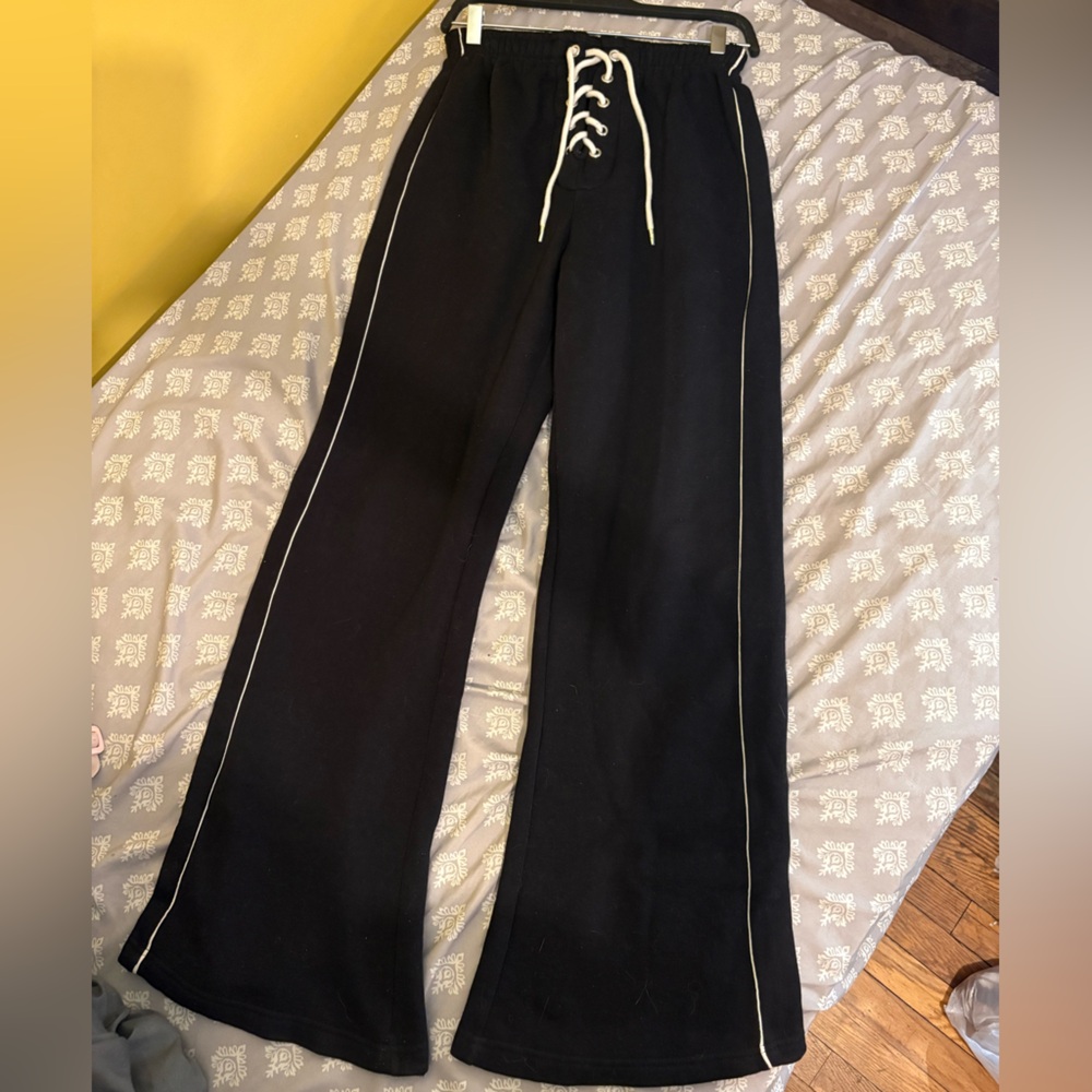 Black Stripe Cuff Joggers
